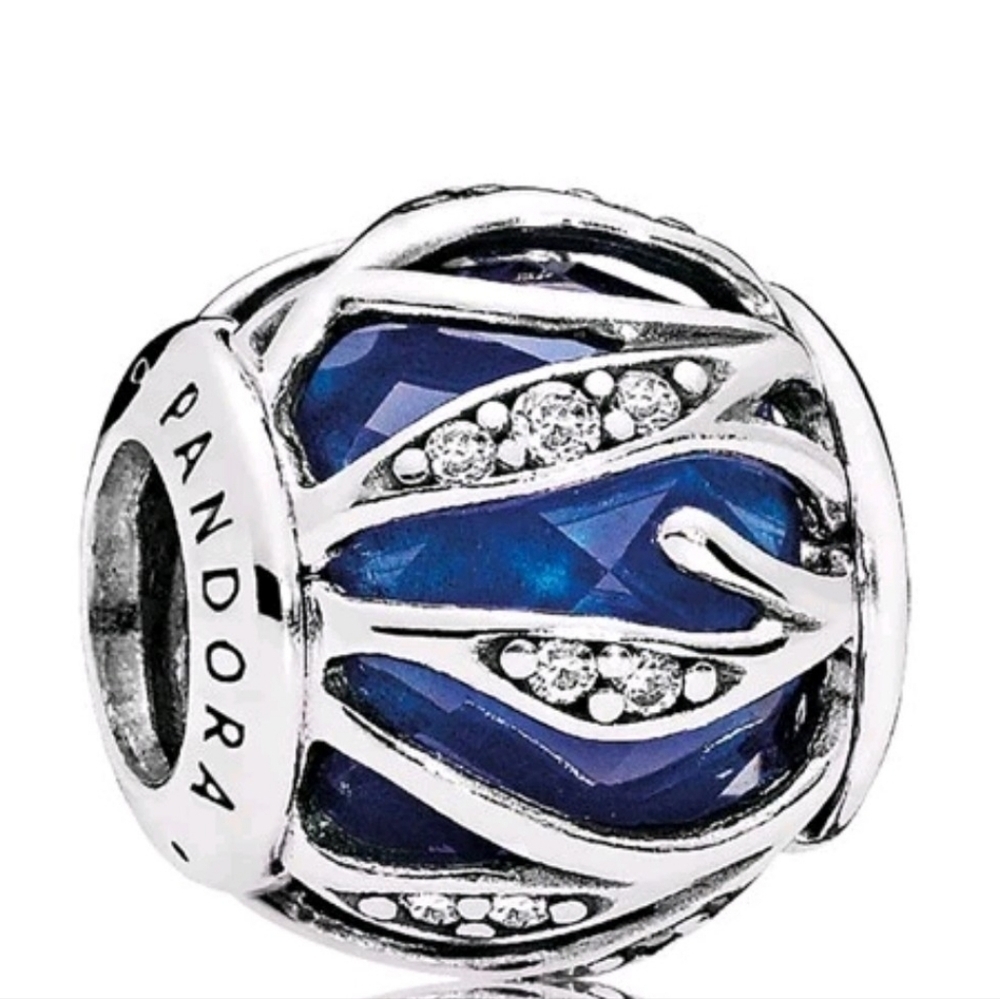 Pandora Nature's Radiance Royal Blue Crystal CZ Charm